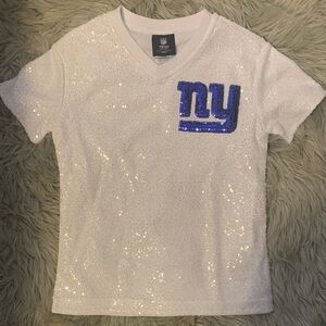 Team Apparel Sparkling White Tee with Blue Logo